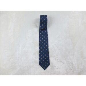 Brooks Brothers Neck Tie Mens Blue St. Jude Silk‎ Preppy Casual
